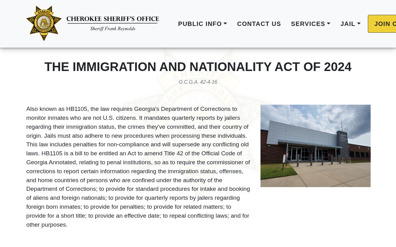 Cherokee Sheriff’s Office Headquarters immigration detainer release reporting