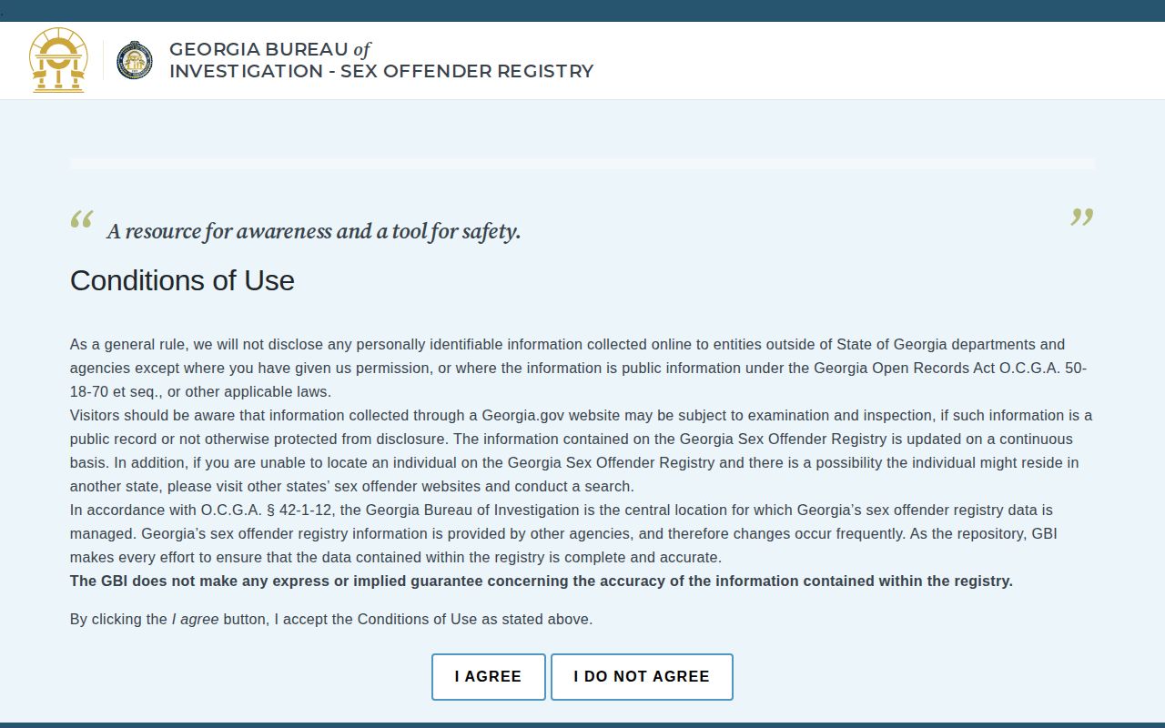 Georgia Sex Offender Registry search and post-release photo records for Cherokee County